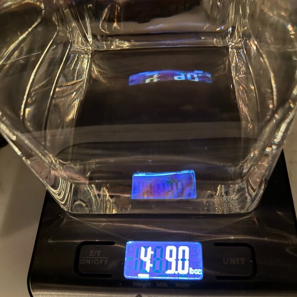 Crystal Square Decanter w Stopper Vintage Pristine HEAVY - Picture 7 of 7